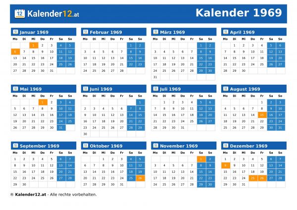 Kalender 1969