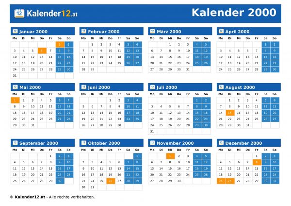 Kalender 2000