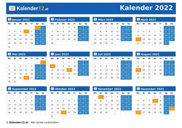 Kalender 2022